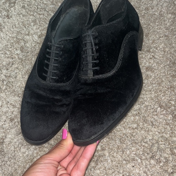 Zara Men’s Velvet Dress Shoes Black - Picture 2 of 7